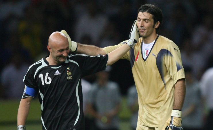 Barthez e Buffon nella finale 2006 
