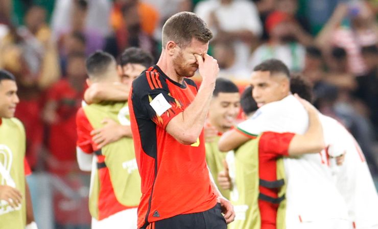 La disperazione del Belgio dopo la sconfitta contro il Marocco