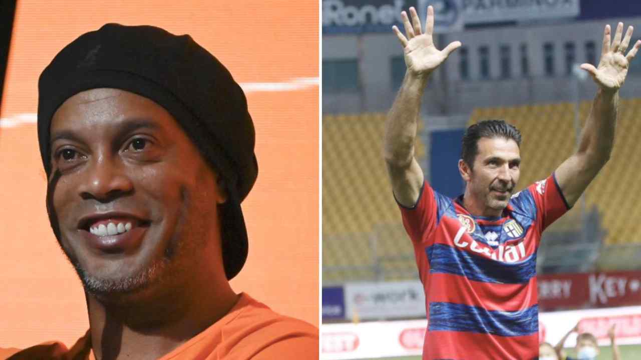 Ronaldinho e Buffon, due stelle che prenderanno parte all'evento. 