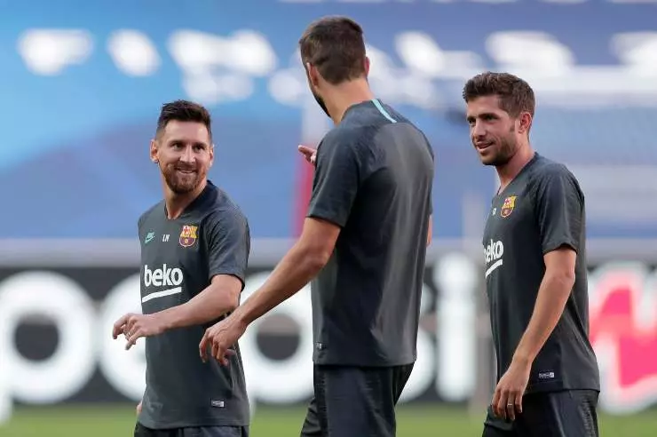 Sergi Roberto su Lionel Messi