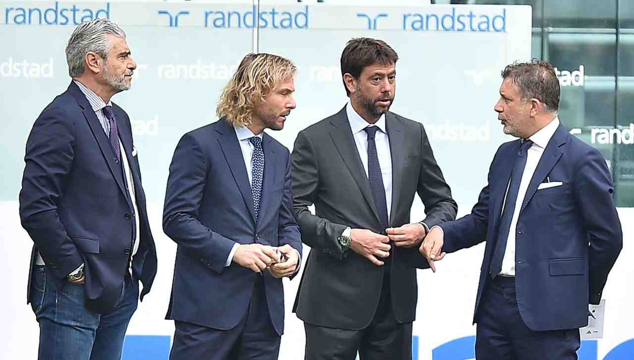 Agnelli e i dirigenti della Juventus