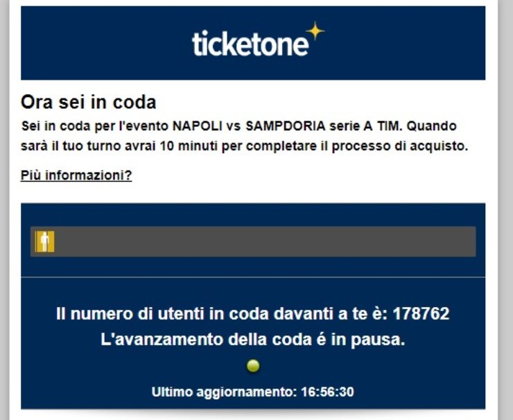 Napoli-Sampdoria attesa biglietti