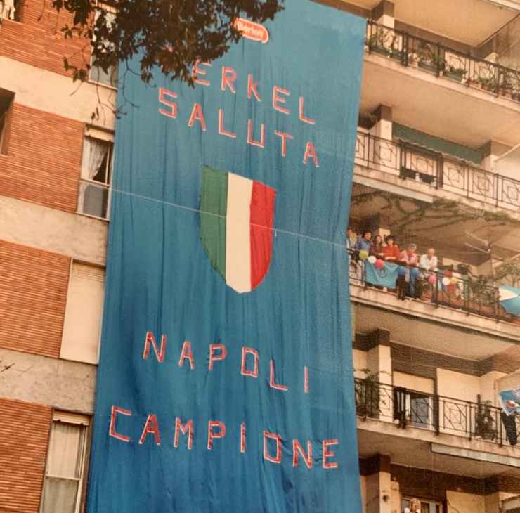 bandiera primo scudetto Napoli