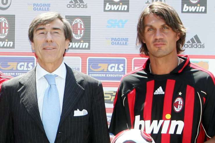 Ariedo Braida e Paolo Maldini, Milan stagione 2006-07. (ansa-tvplay)