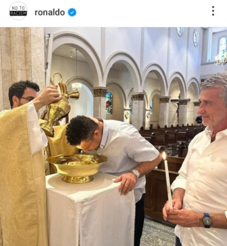 Ronaldo, il messaggio social del battesimo