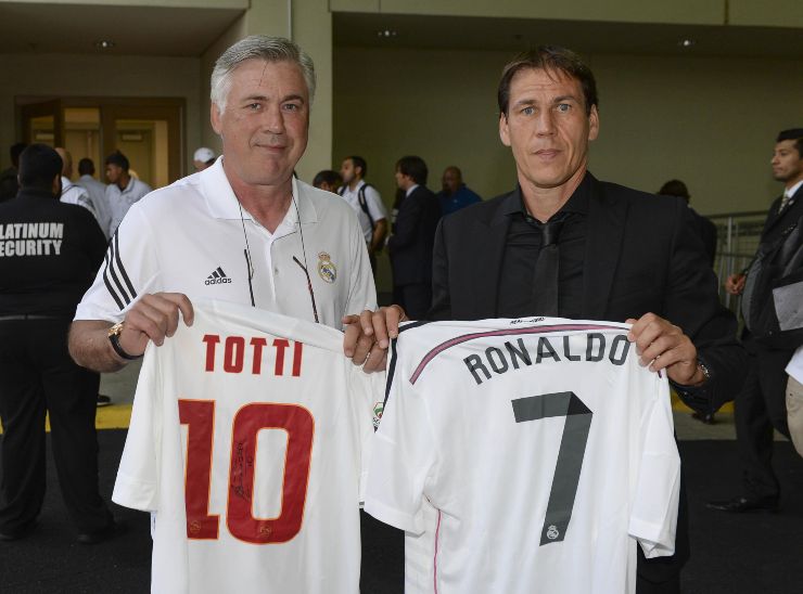 Carlo Ancelotti e Rudi Garcia nel 2014. (ansa-tvplay) 