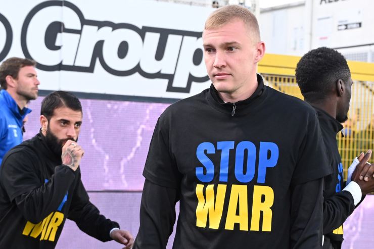 Serie A, Kovalenko duro con altri calciatori per la guerra in Ucraina