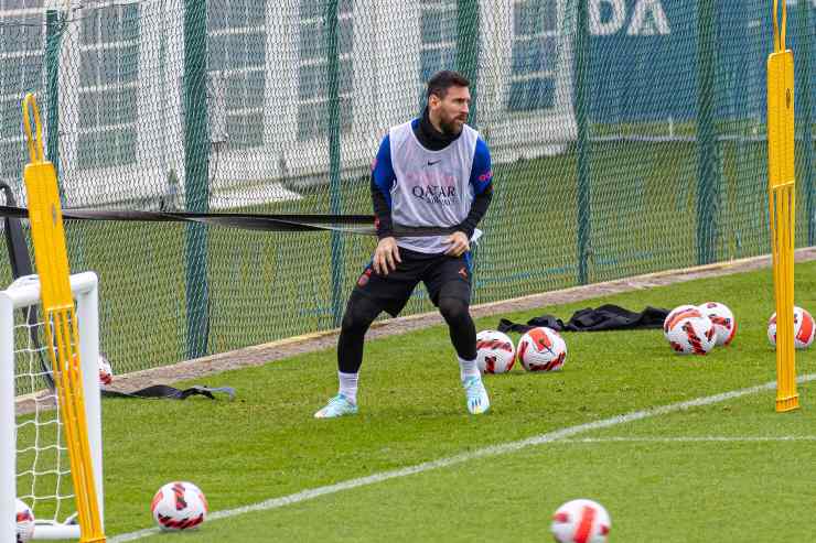 Messi allenamento PSG 