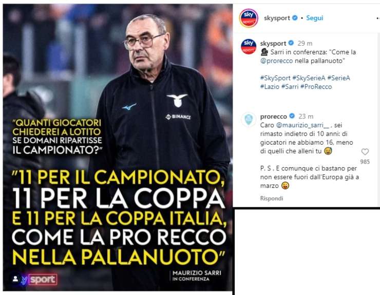 Maurizio Sarri Pro Recco