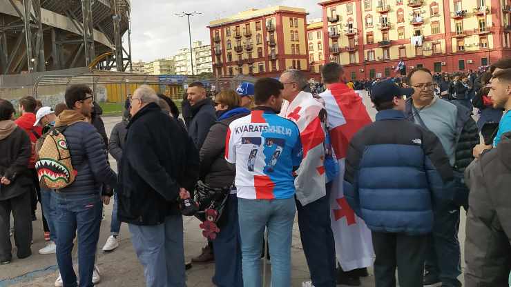 Tifosi della Georgia a Napoli