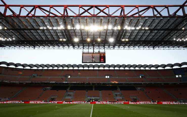 Stadio San Siro di Milano. (tvplay-lapresse)