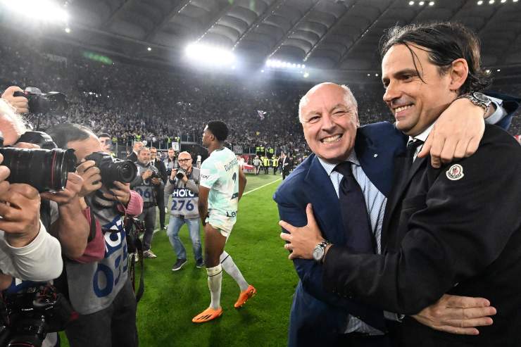 Beppe Marotta e Simone Inzaghi. (ansa-tvplay) 