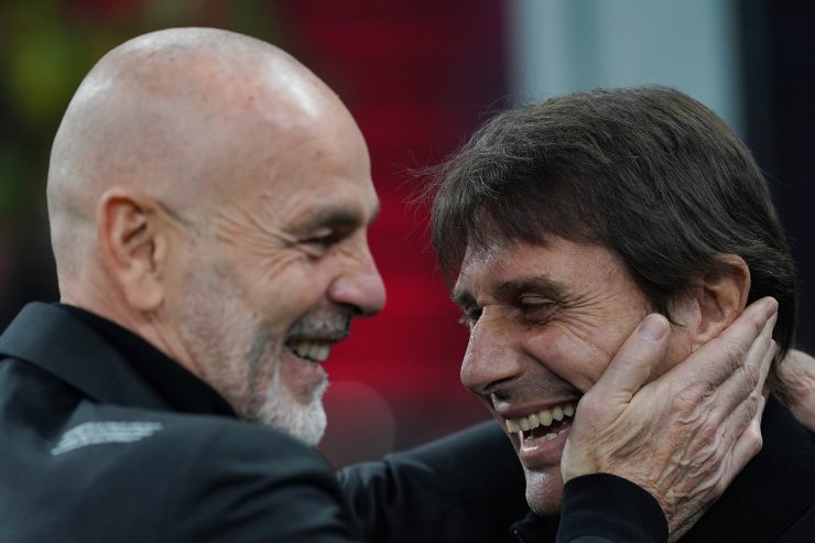 Pioli e Conte si salutano