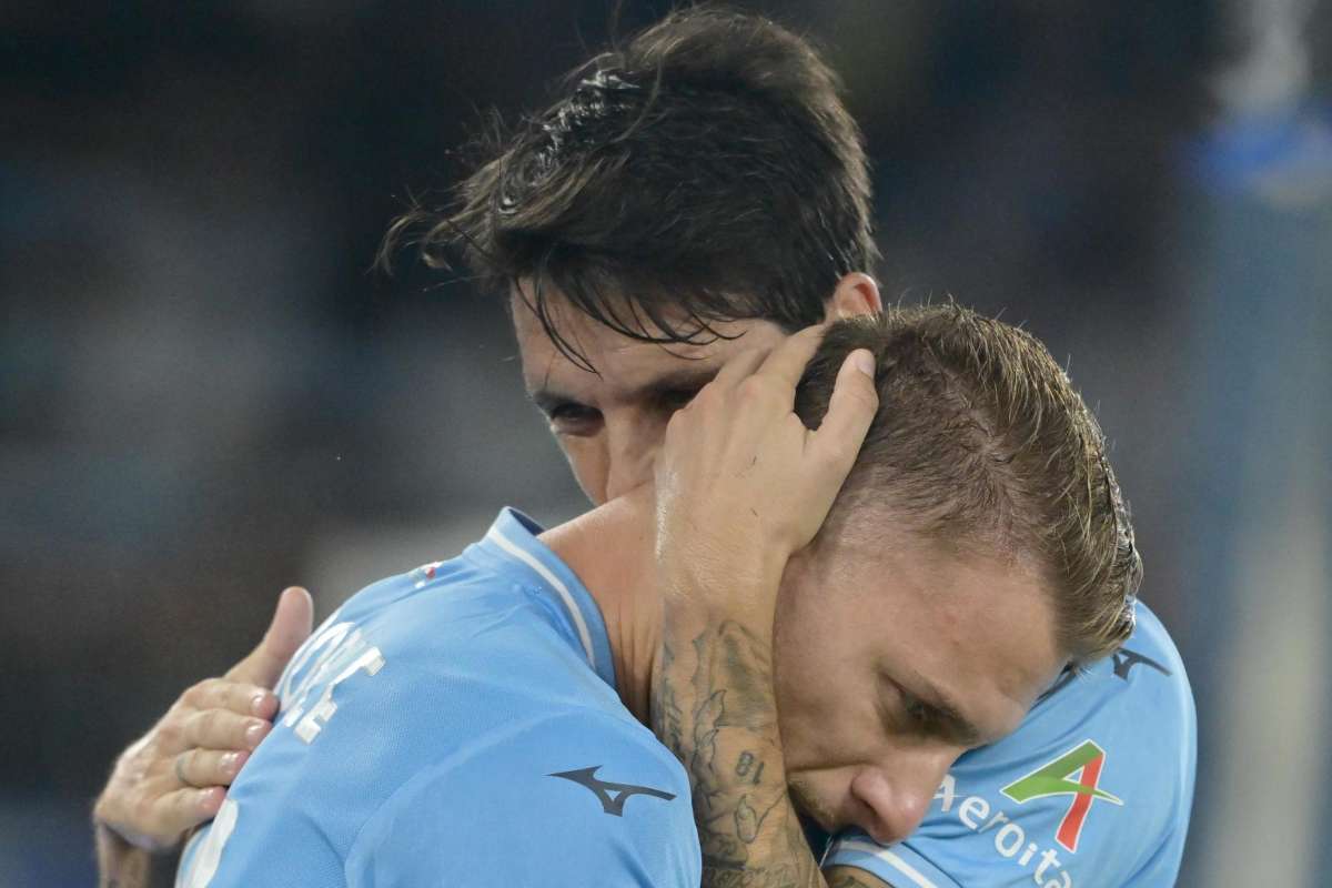 Luis Alberto ed Immobile esultano