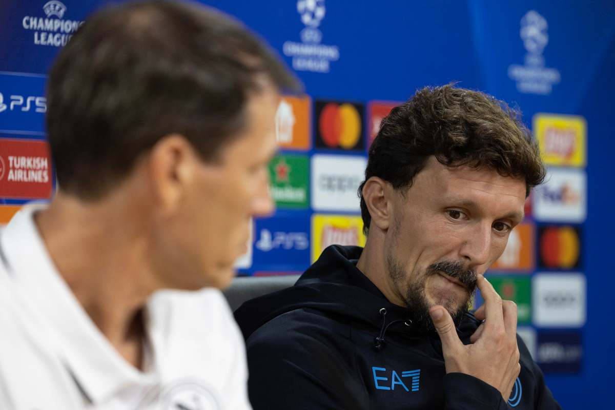 Mario Rui e Rudi Garcia in conferenza stampa 