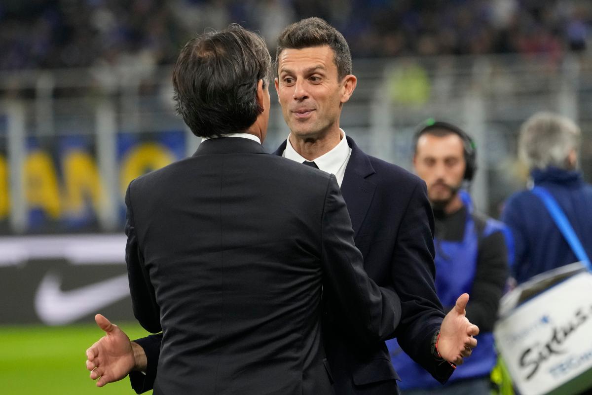 Inzaghi e Thiago Motta parlano tra di loro 