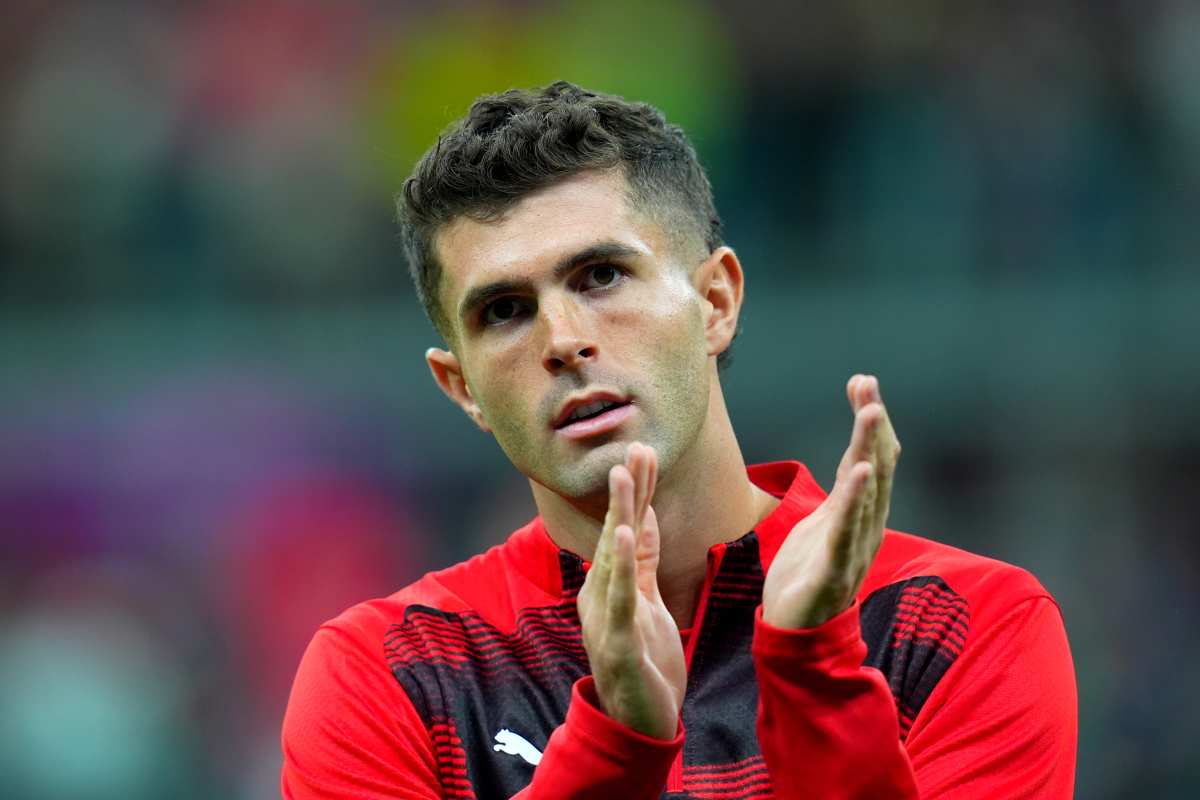 Pulisic durante le fasi di riscaldamento