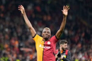 Osimhen esulta col Galatasaray