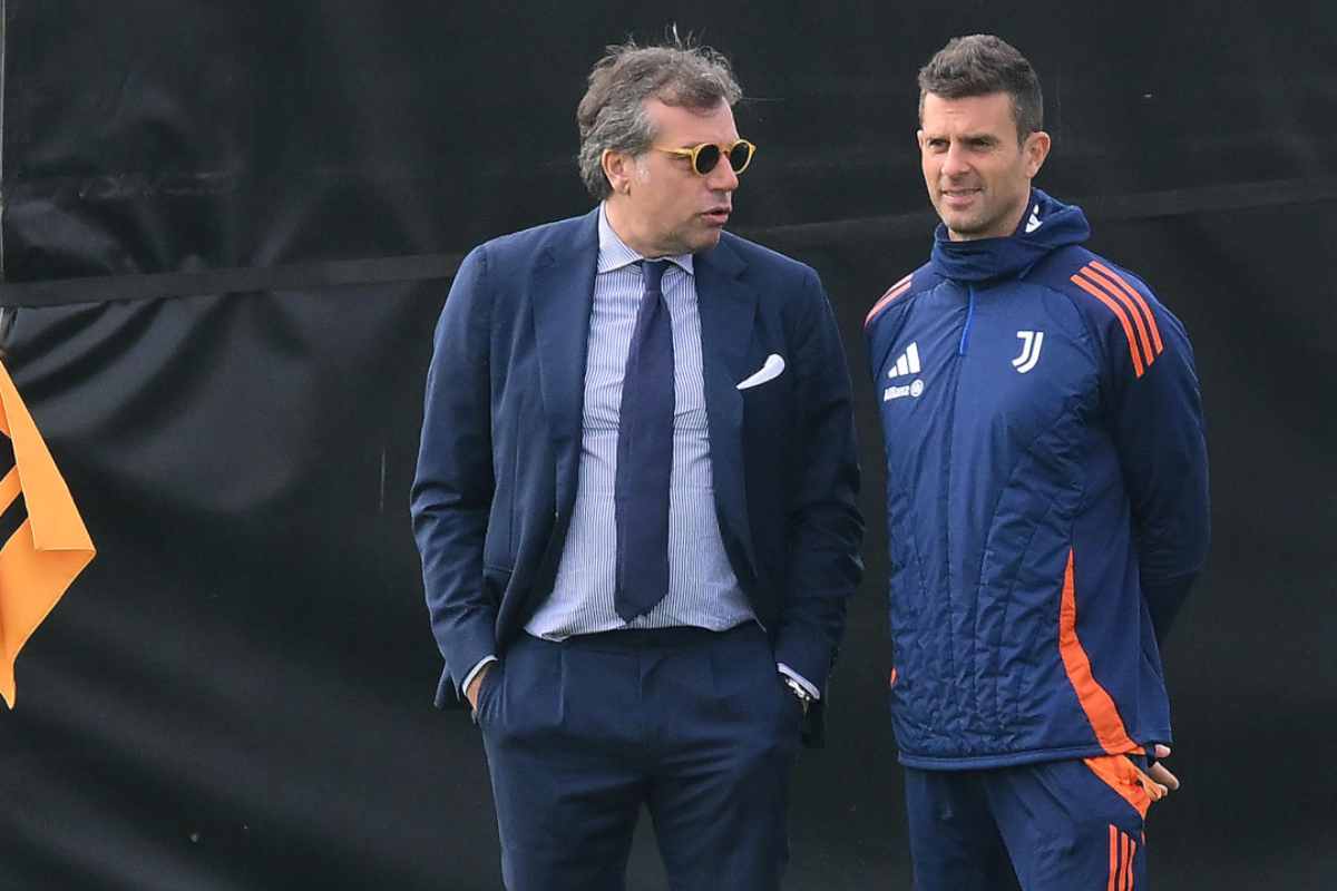 Giuntoli a colloquio con Thiago Motta