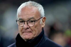 Claudio Ranieri sulla panchina della Roma