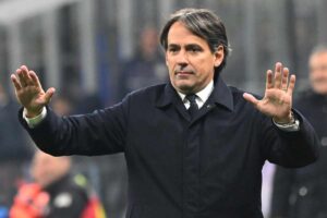 Simone Inzaghi sulla panchina dell'Inter