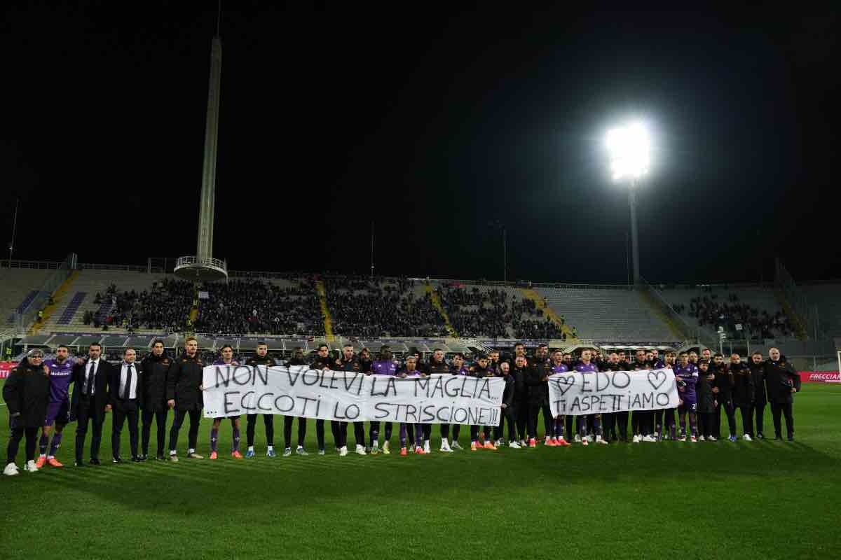 Striscione Fiorentina Bove