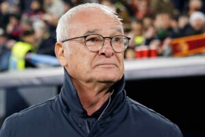 Claudio Ranieri sulla panchina della Roma