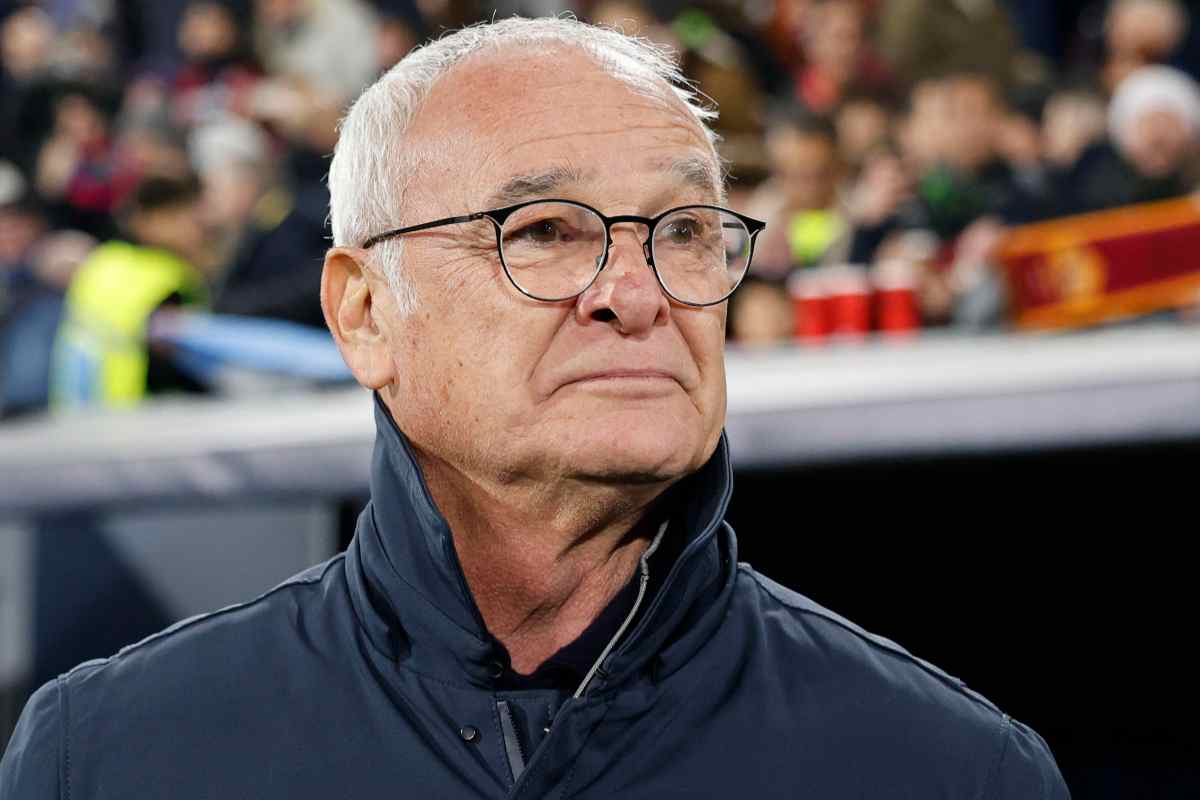 Claudio Ranieri sulla panchina della Roma