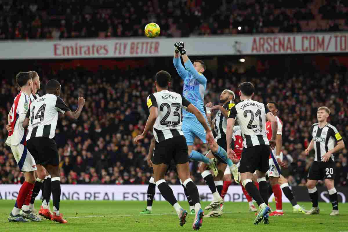 Il Newcastle durante un match interno