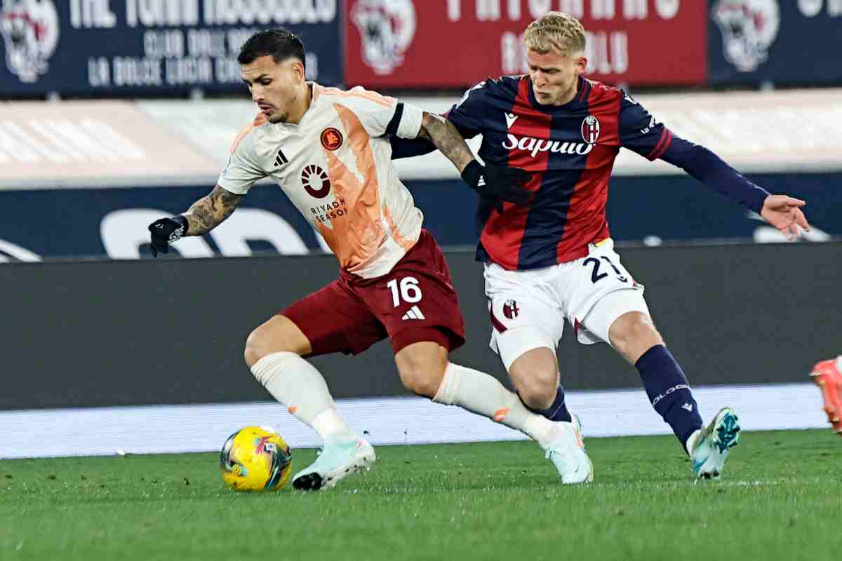 Odgaard in azione contro la Roma