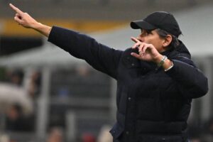 Simone Inzaghi sulla panchina dell'Inter