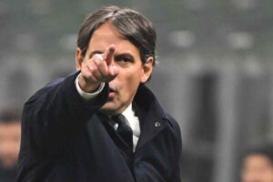 Simone Inzaghi sulla panchina dell'Inter