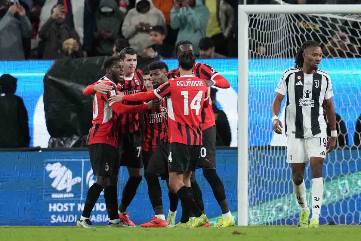 Milan in finale di Supercoppa, Conceiçao non sbaglia l’esordio: delusione Juve