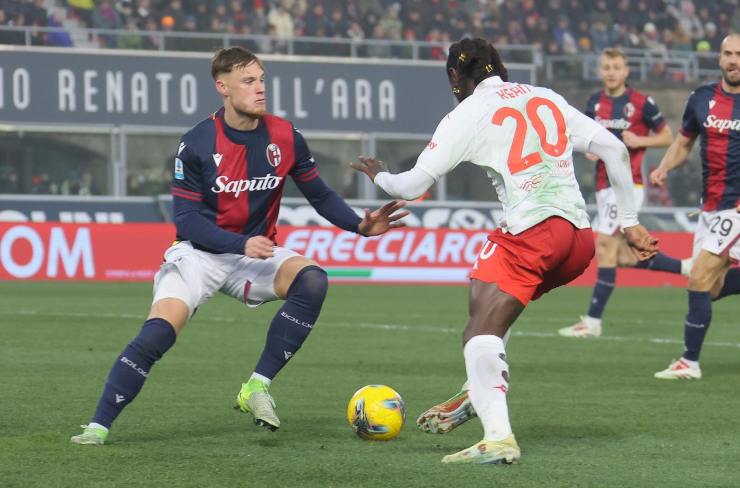 Sam Beukema in azione in Bologna-Monza