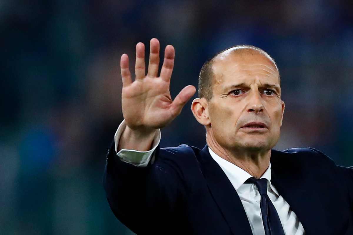 Allegri in panchina con la Juve