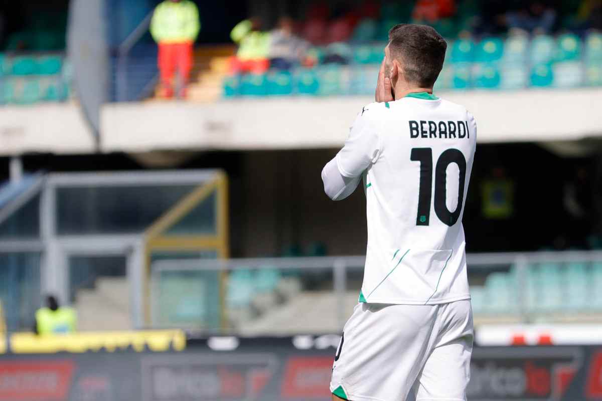 Berardi con la maglia del Sassuolo