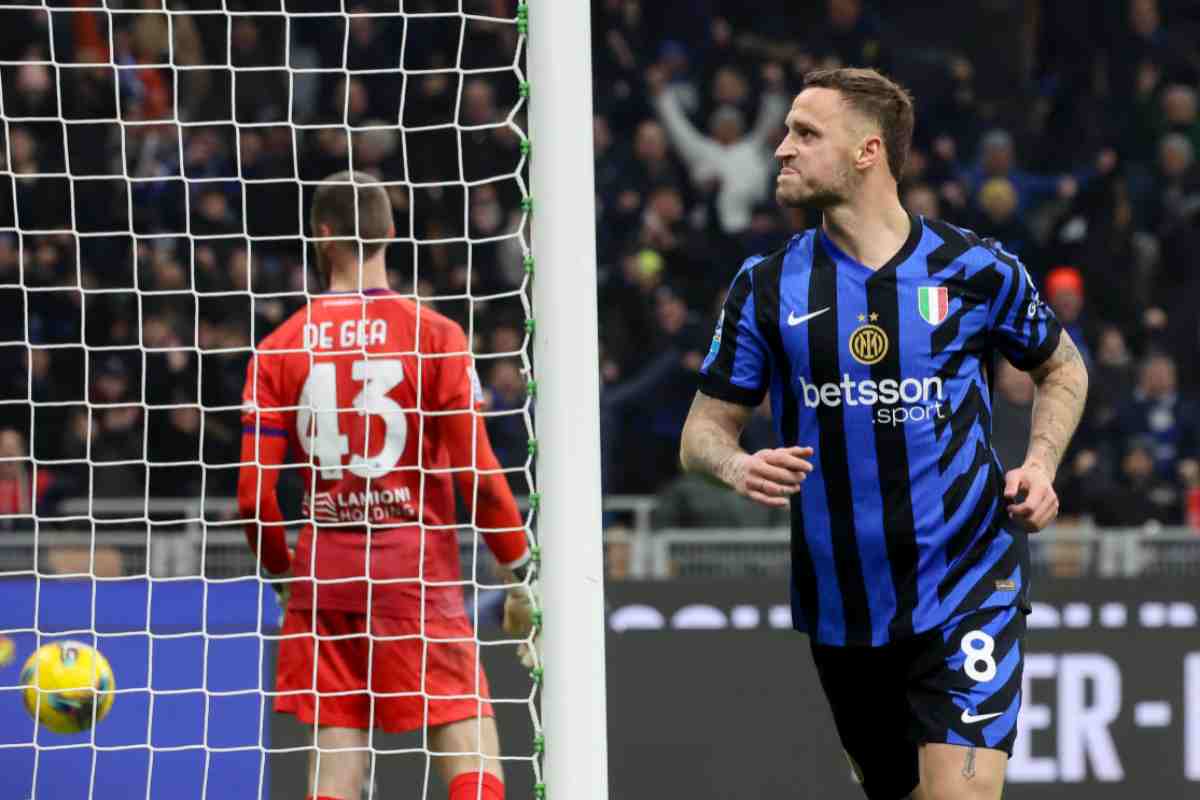 Marko Arnautovic con la maglia dell'Inter