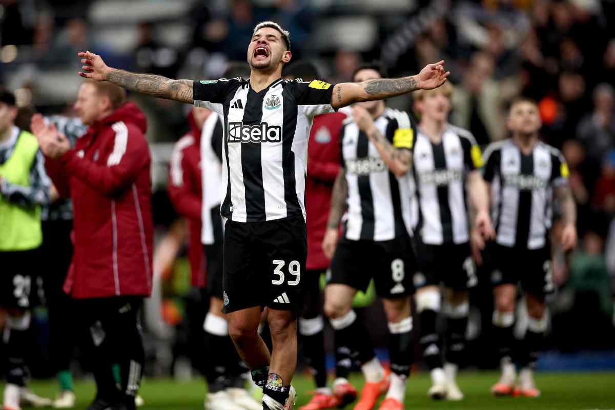 Esultanza dei giocatori del Newcastle