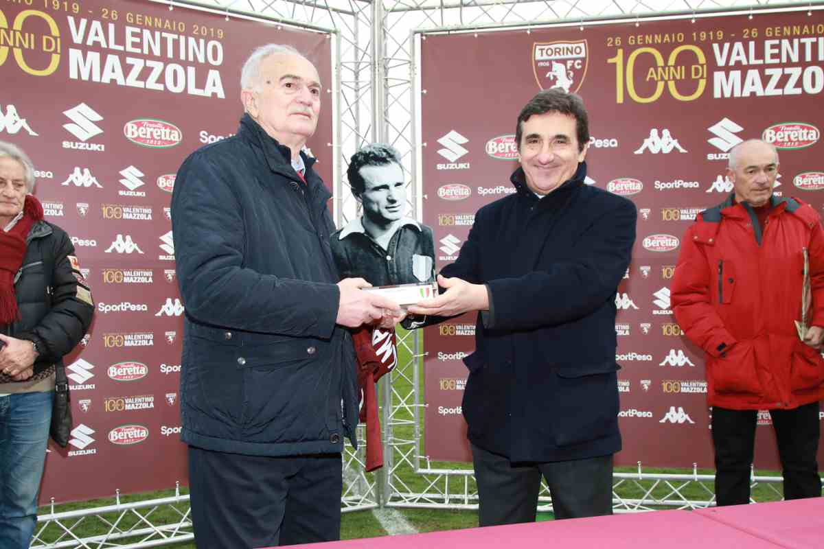 Sandro Mazzola con il presidente Torino Urbano Cairo