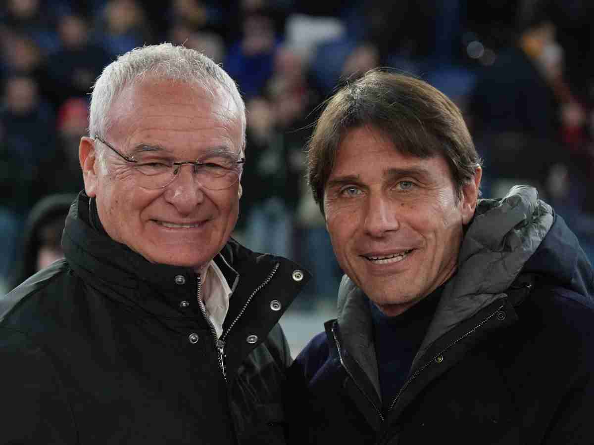 Conte e Ranieri sorridenti