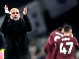 Guardiola sulla panchina del Manchester City