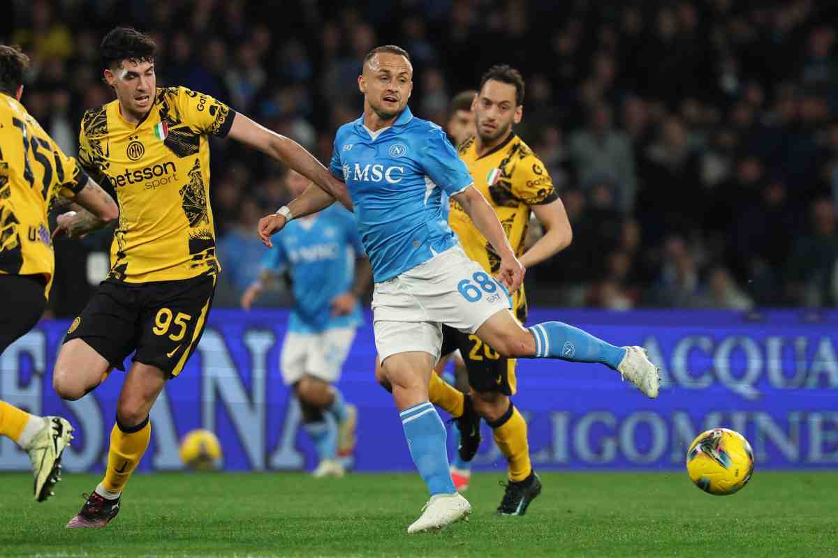 Giocatori in campo Napoli-Inter