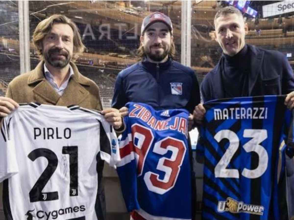 Pirlo e Materazzi con stella NHL