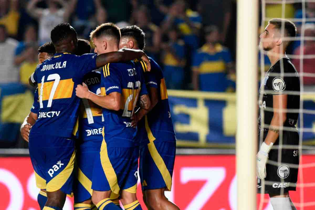 I giocatori del Boca Juniors festeggiano