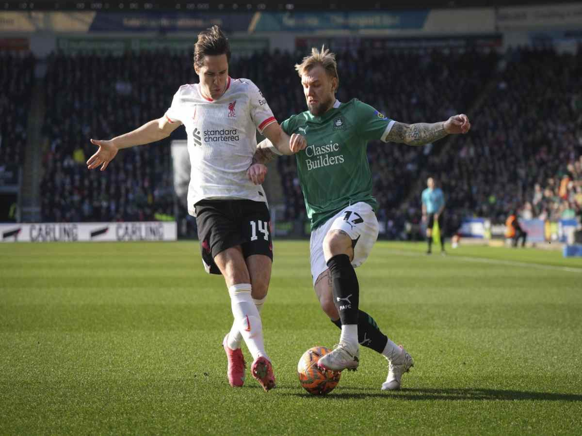 Federico Chiesa in campo in Liverpool Plymouth di FA Cup