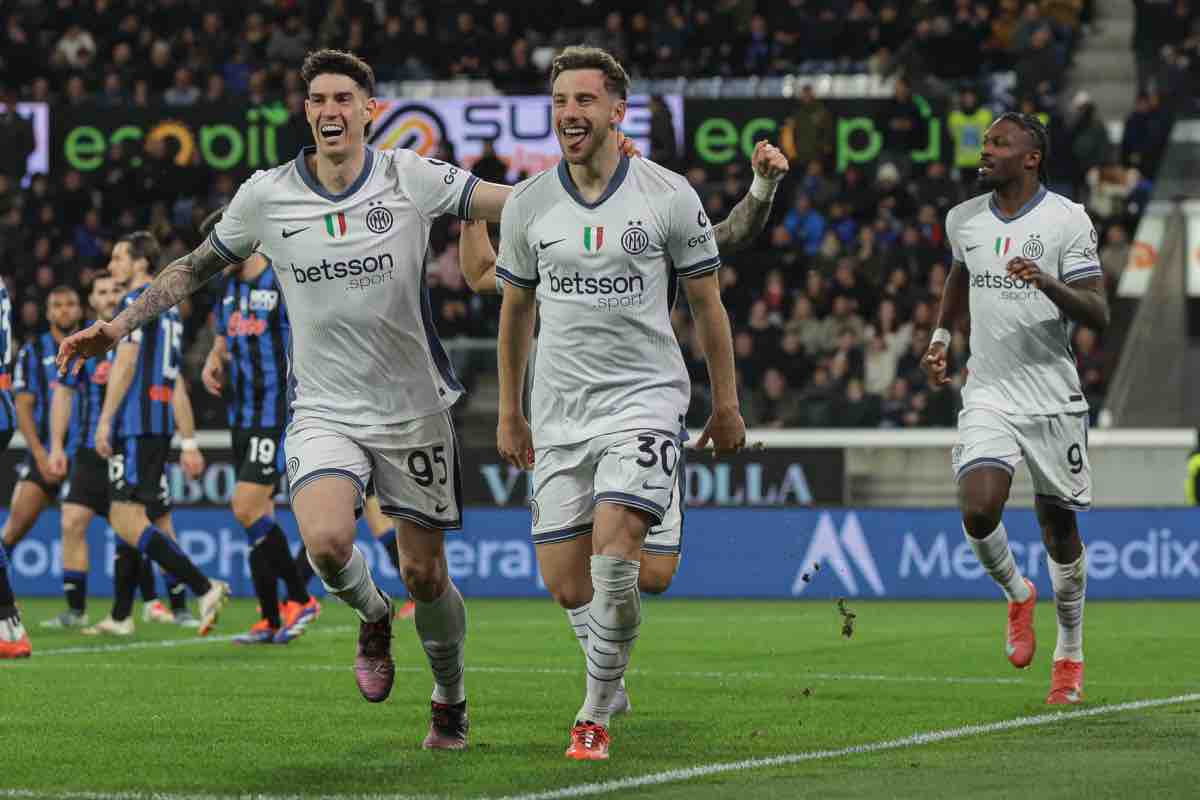 L'Inter esulta dopo il gol contro l'Atalanta