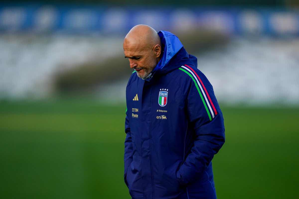 Spalletti deluso in campo