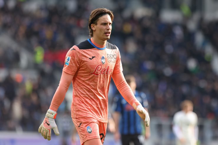 il portiere dell'Atalanta Marco Carnesecchi