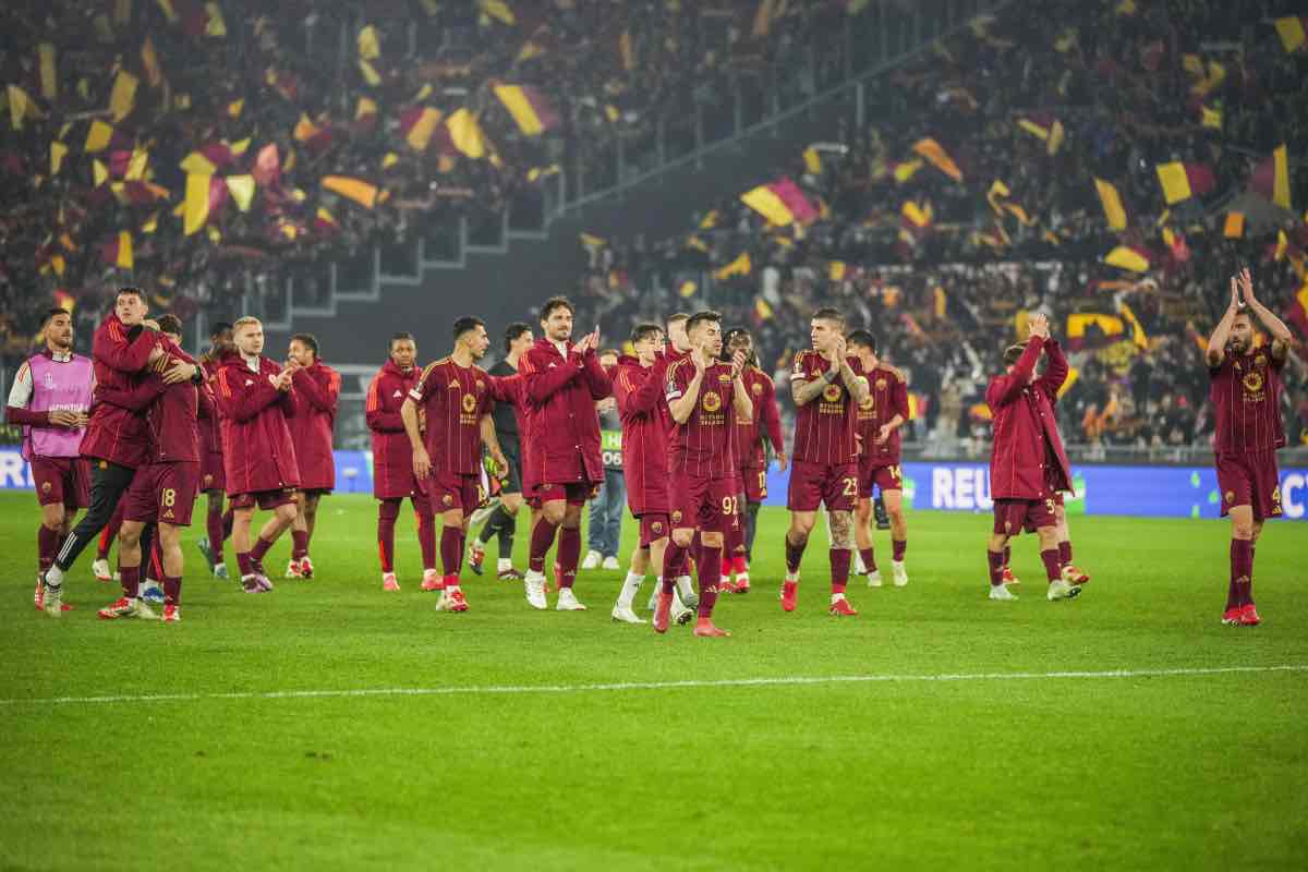 Saluto giocatori Roma