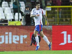 Sandro Tonali con la maglia della nazionale italiana